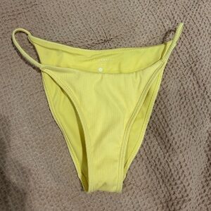 L.A. Hearts Small Yellow Ribbed Bikini Bottom from Pacsun